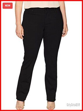 Plus Size Straight Ankle Jeans High Rise Ponte Knit